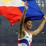 Sports writers celebrate the top players of last year team, led by EJ Obiena