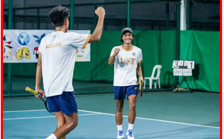 UST Male Tennisters Secure Dominant Victory Over Ateneo in UAAP Men’s Tennis